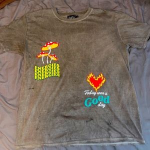 Washed out Greyish brown tshirt, size small